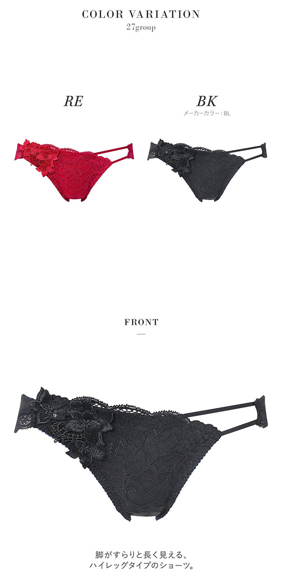 ワコール サルート 27グループ 27G ショーツ LL ハイレッグ サイドループ Wacoal Salute PTJ727 25AWブルーム