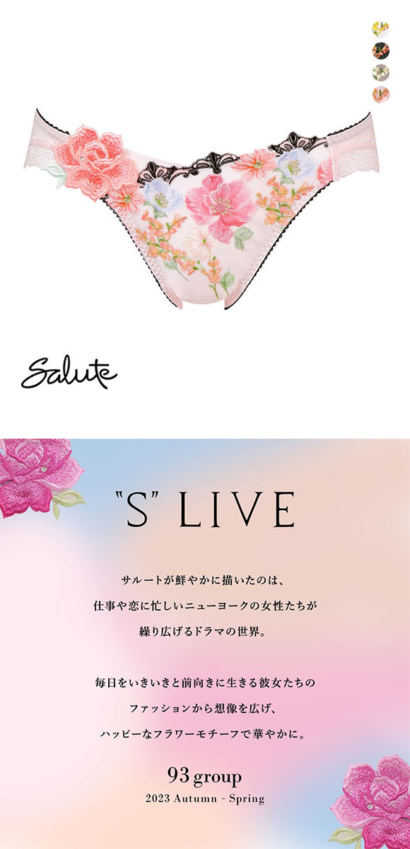 ワコール Wacoal サルート Salute 23AW 93G PTJ793 ショーツ ML ハイレッグ 単品 フェア