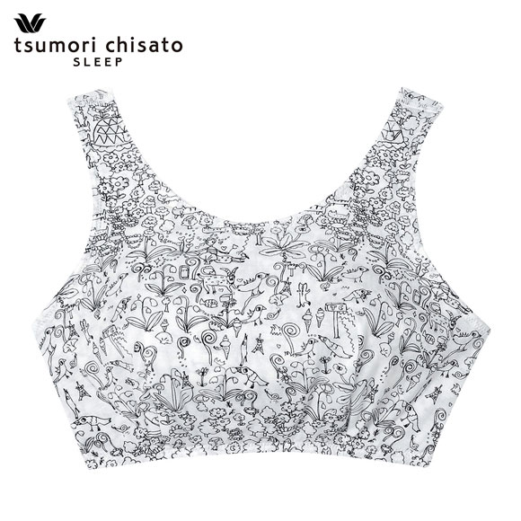 ワコール ツモリチサト 森の中でグランピング ナイトアップブラ ナイトブラ ノンワイヤー ブラジャー LL3L Wacoal tsumori chisato SLEEP