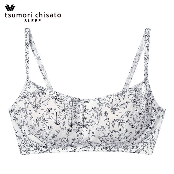 ワコール ツモリチサト 森の中でグランピング ノンワイヤーブラジャー 綿混 LL Wacoal tsumori chisato SLEEP