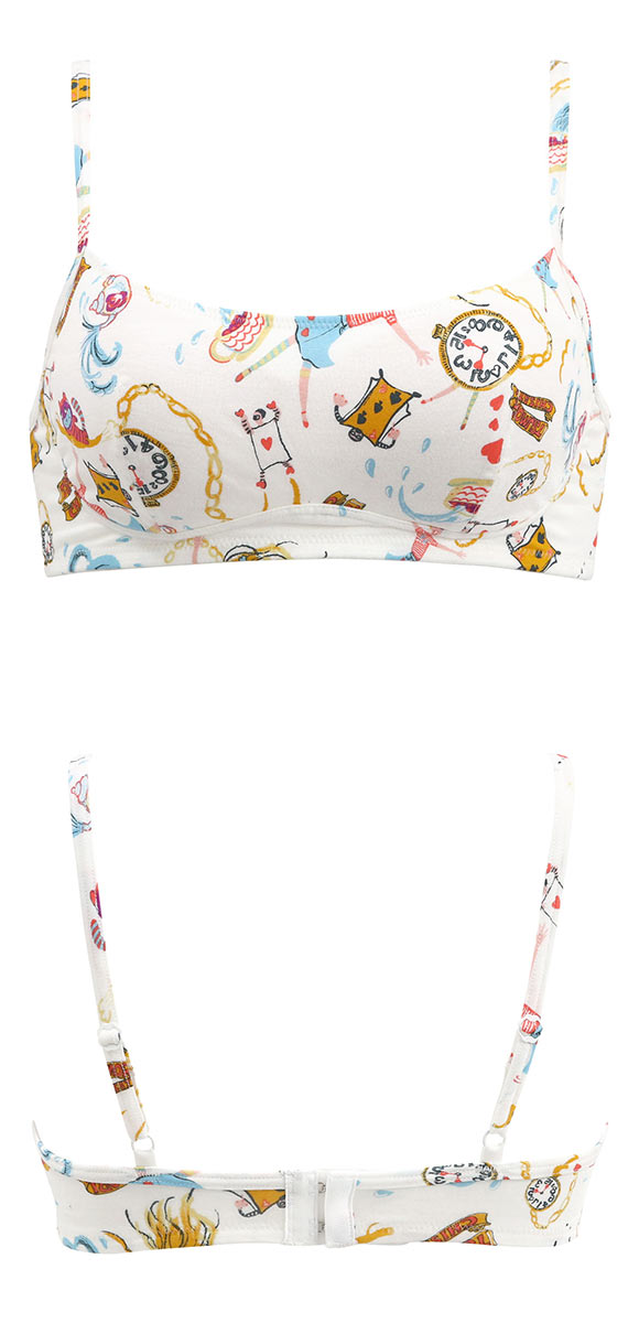 ワコール ツモリチサト 不思議の国 ノンワイヤーブラジャー 綿混 LL Wacoal tsumori chisato SLEEP