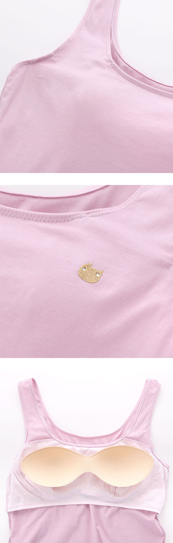 ワコール ツモリチサト ノースリーブ カップ付き タンクトップ インナー 綿混 やわらかな肌ざわり ML Wacoal tsumori chisato SLEEP