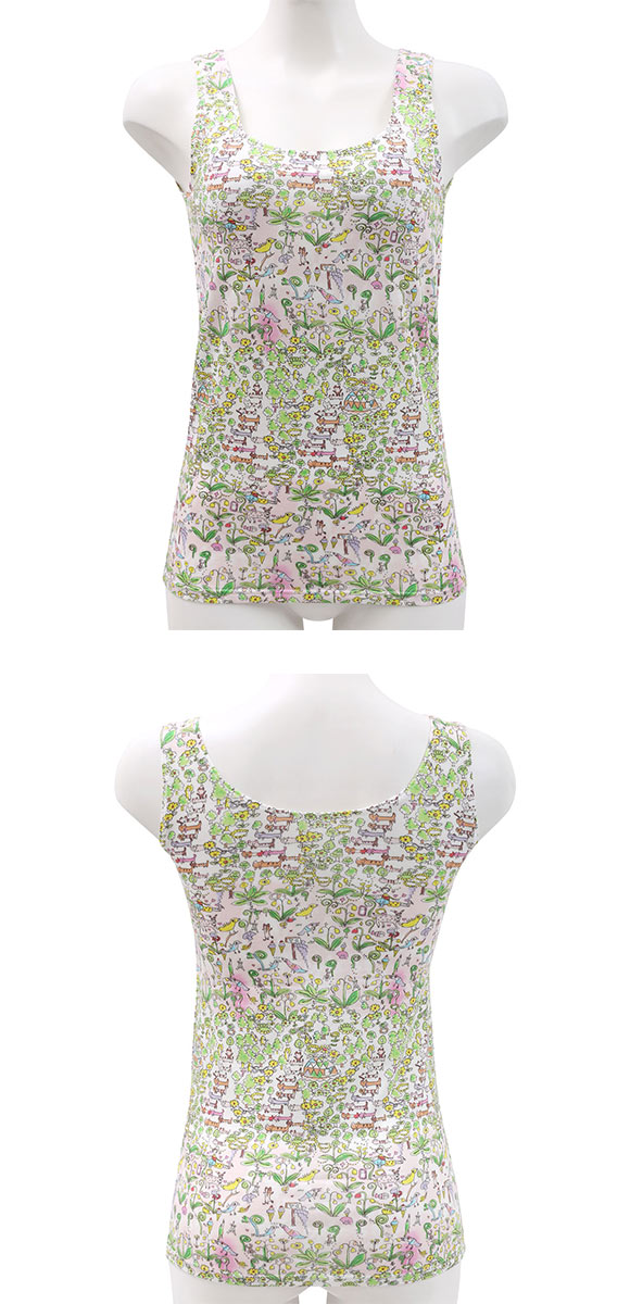 ワコール ツモリチサト 森の中でグランピング ノースリーブ カップ付き インナー タンクトップ LL Wacoal tsumori chisato SLEEP