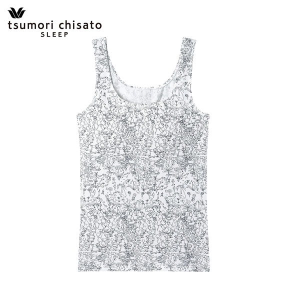 ワコール ツモリチサト 森の中でグランピング ノースリーブ カップ付き タンクトップ インナー ML Wacoal tsumori chisato SLEEP