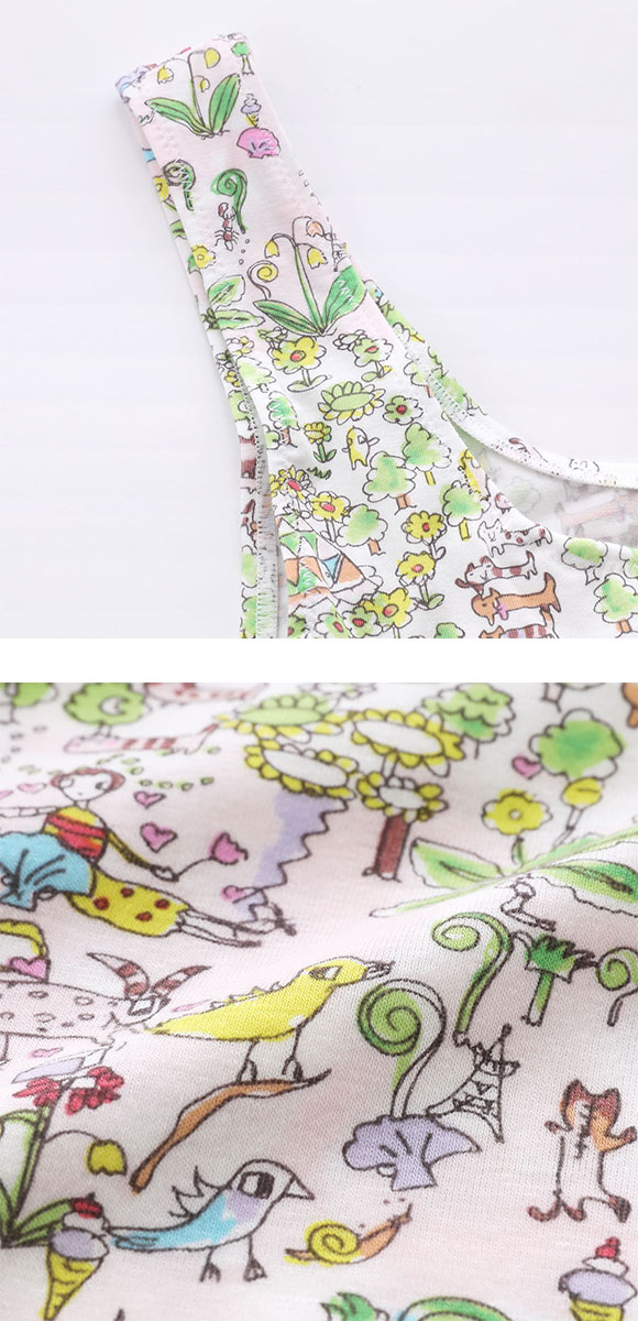 ワコール ツモリチサト 森の中でグランピング ノースリーブ カップ付き タンクトップ インナー ML Wacoal tsumori chisato SLEEP