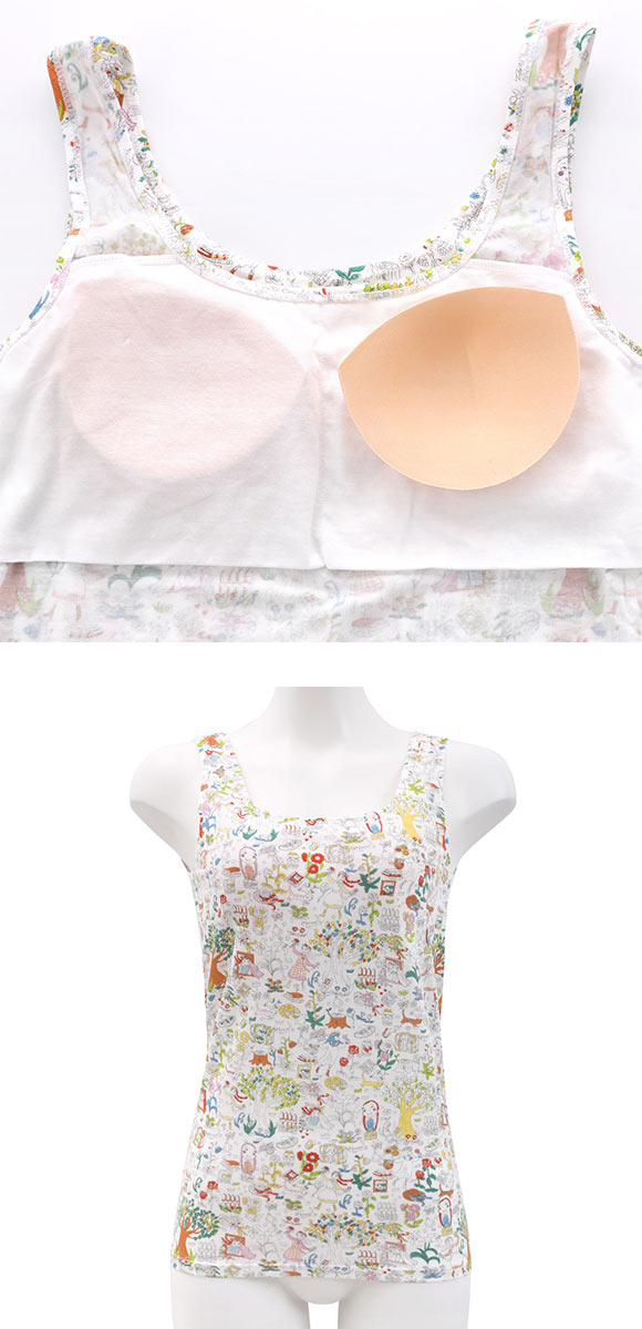 ワコール ツモリチサト ワンダーフォレスト ノースリーブ カップ付き インナー タンクトップ ML Wacoal tsumori chisato SLEEP