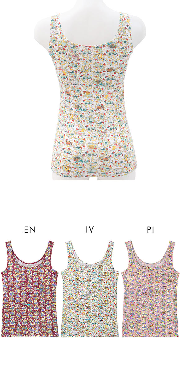 ワコール ツモリチサト 不思議の国 ノースリーブ カップ付き インナー タンクトップ LL Wacoal tsumori chisato SLEEP