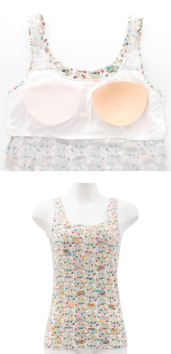 ワコール ツモリチサト 不思議の国 ノースリーブ カップ付き インナー タンクトップ ML Wacoal tsumori chisato SLEEP