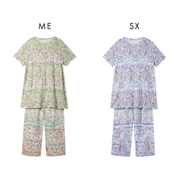 ワコール ツモリチサト 冒険の旅 パジャマ 4分袖9分丈パンツ ルームウェア 上下セット 半袖 Wacoal tsumori chisato SLEEP