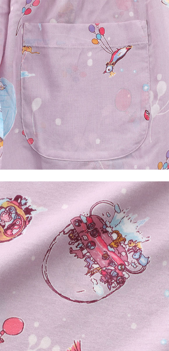 ワコール ツモリチサト 空に輝く星座 パジャマ 5分袖 ルームウェア 上下セット 綿100％ Wacoal tsumori chisato SLEEP