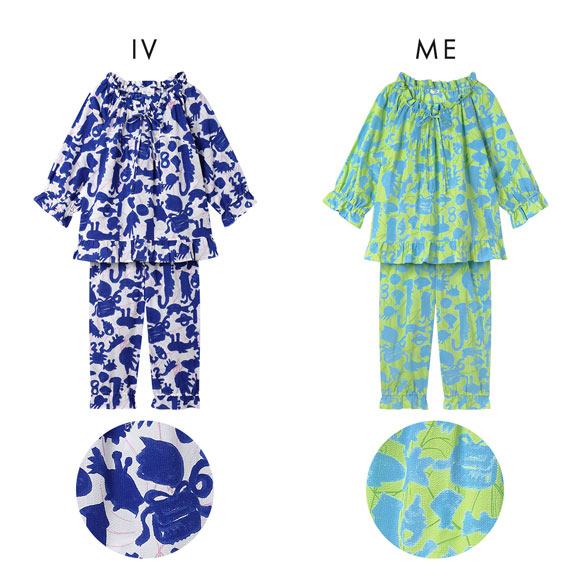 ワコール ツモリチサト 冒険の旅 パジャマ 上下セット 8分袖 8分丈 綿100％ Wacoal tsumori chisato SLEEP