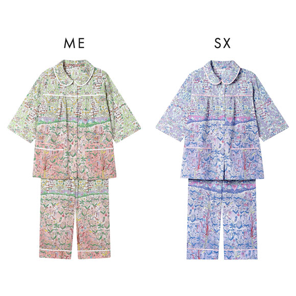 ワコール ツモリチサト 冒険の旅 シャツパジャマ 7分袖8分丈 上下セット ルームウェア 綿100％ レディース Wacoal tsumori chisato SLEEP