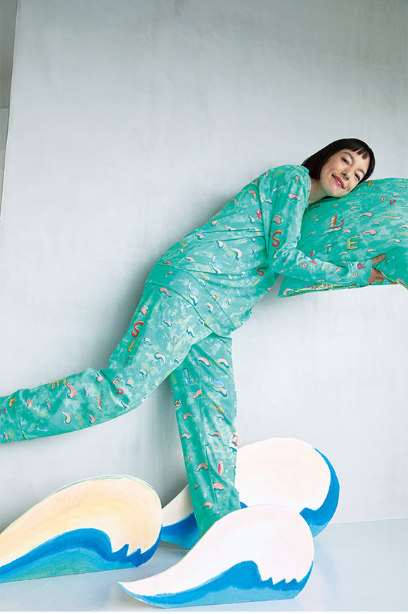 ワコール ツモリチサト 冒険の旅 パジャマ 長袖 ルームウェア 上下セット 綿100％ Wacoal tsumori chisato SLEEP
