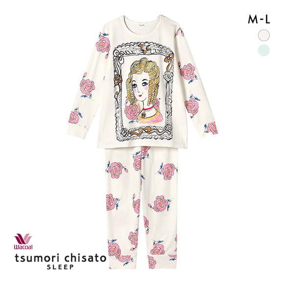 ワコール Wacoal ツモリチサト tsumori chisato SLEEP パリへの旅 上下セット パジャマ ルームウェア 長袖 綿100％
