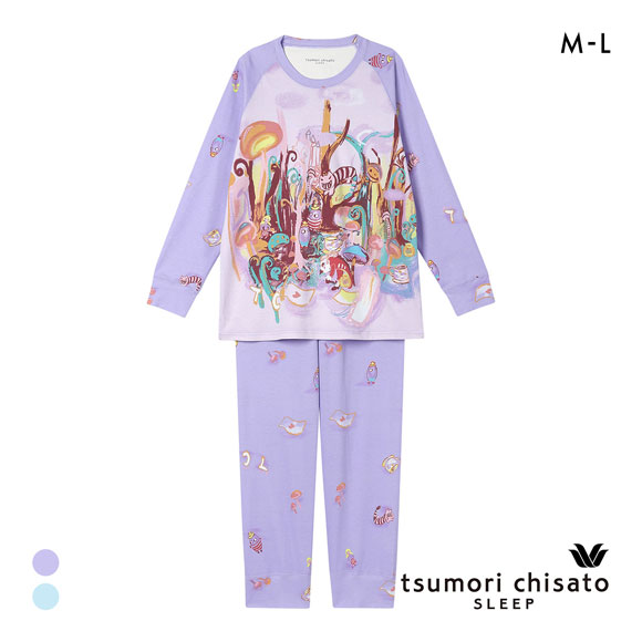 ワコール ツモリチサト 不思議の国 パジャマ 長袖 上下セット ルームウェア 綿100％ Wacoal tsumori chisato SLEEP