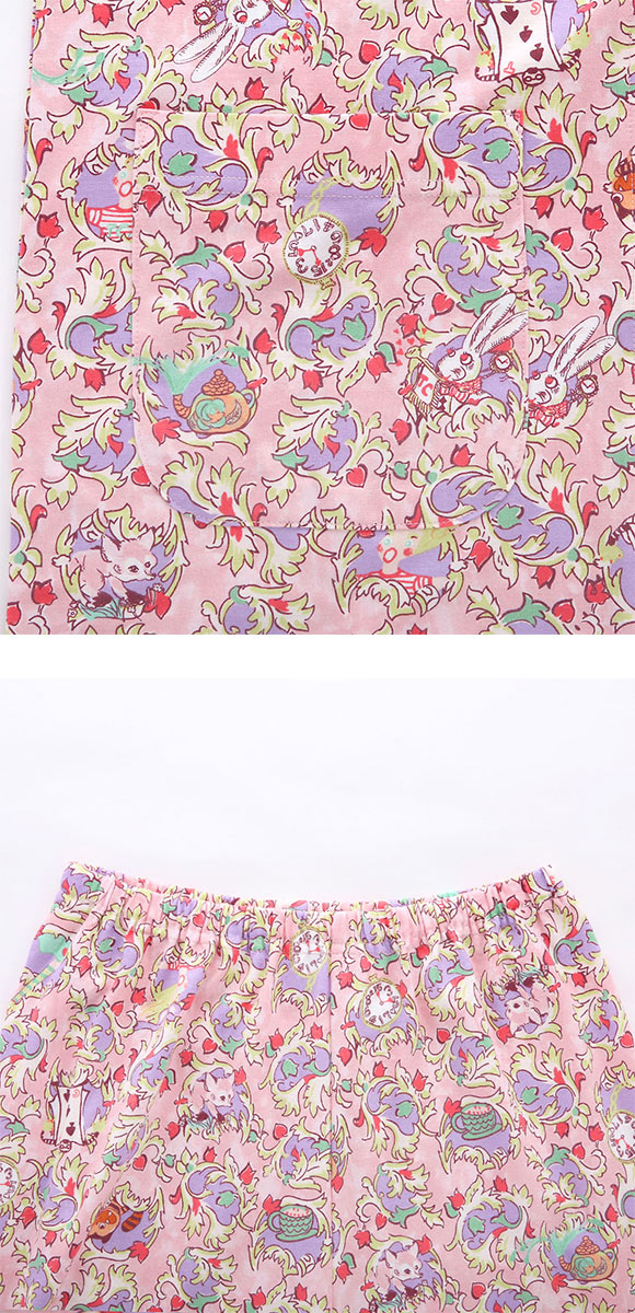 ワコール ツモリチサト 不思議の国 シャツパジャマ 長袖 上下セット ルームウェア 綿100％ Wacoal tsumori chisato SLEEP