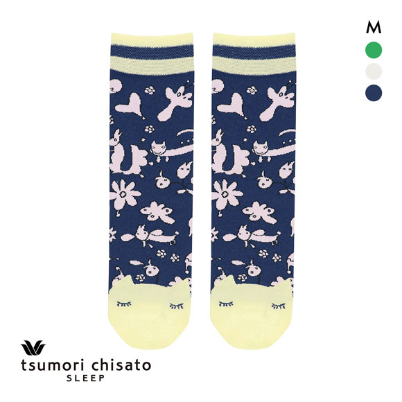 ワコール ツモリチサト ソックス 靴下 クルー丈 M 綿混 Wacoal tsumori chisato SLEEP