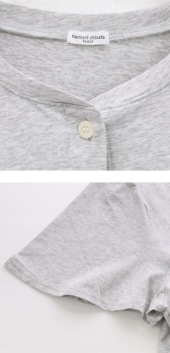 ワコール ツモリチサト ワンピース パジャマ 5分袖 ティアード 前開き ネグリジェ ルームウェア Wacoal tsumori chisato SLEEP