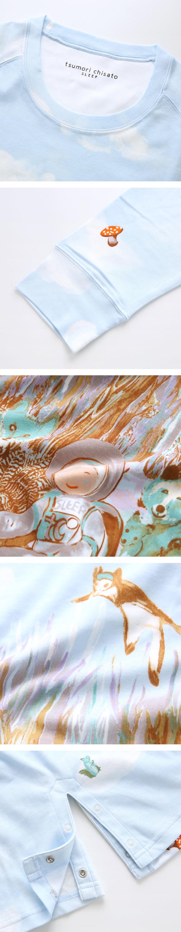 ワコール ツモリチサト 森の惑星 パジャマ ワンピース ルームウェア 長袖 ロンパース 綿100％ Wacoal tsumori chisato SLEEP