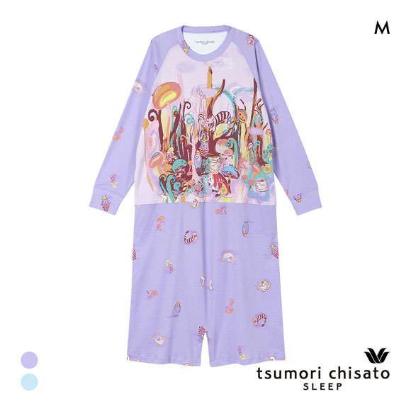 ワコール ツモリチサト 不思議の国 パジャマ ワンピース ルームウェア 長袖 ネグリジェ 綿100％ Wacoal tsumori chisato SLEEP