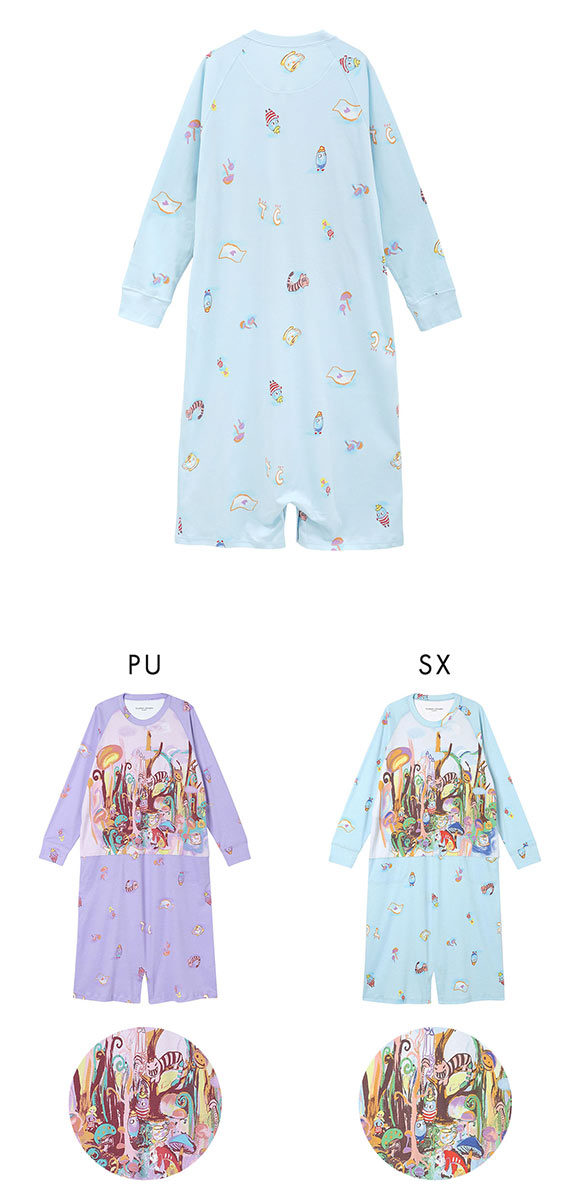 ワコール ツモリチサト 不思議の国 パジャマ ワンピース ルームウェア 長袖 ネグリジェ 綿100％ Wacoal tsumori chisato SLEEP