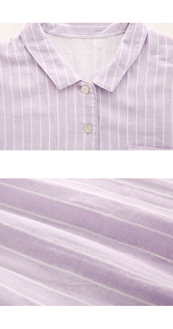 ワコール Wacoal 睡眠科学 二重ガーゼ シャツパジャマ 綿100％ LL