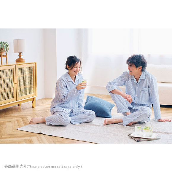 ワコール Wacoal 睡眠科学 メンズ ストライプ シャツパジャマ 綿100％ ルームウェア パジャマ 上下セット 長袖