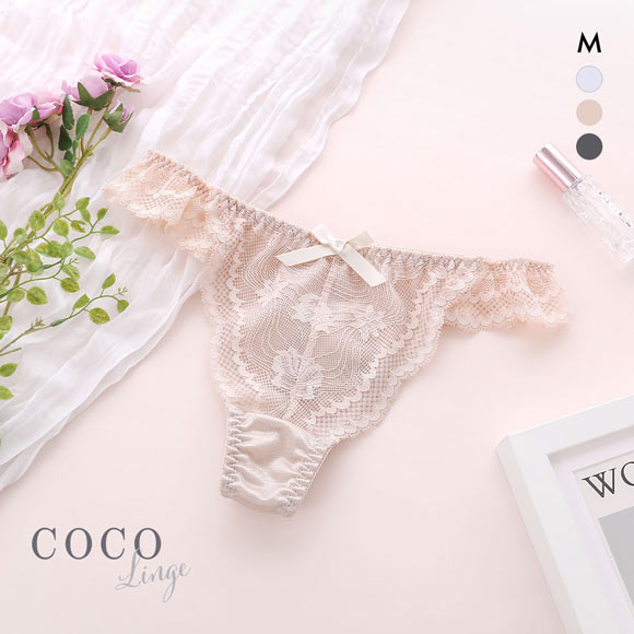 ココランジェ リボンレーシー Tバック ショーツ COCO Linge