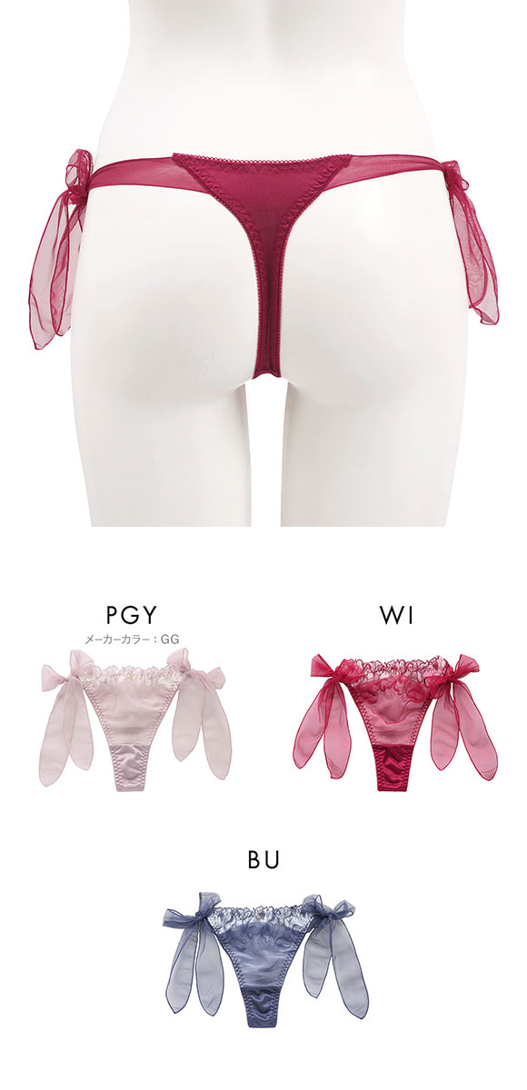 ココランジェ マルチブルーム Tバック ショーツ サイドリボン COCO Linge