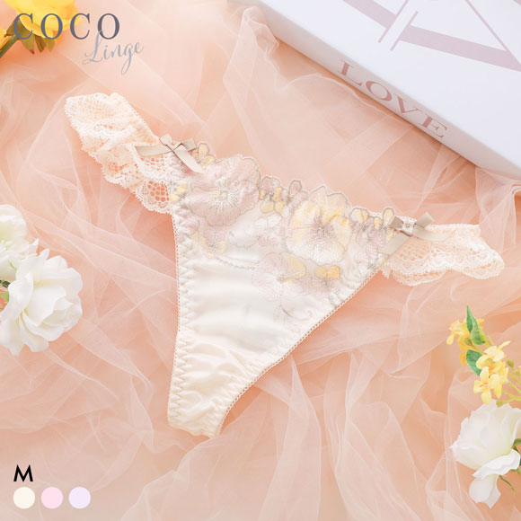 ココランジェ ブリリアントパンジー Tバック ショーツ COCO Linge