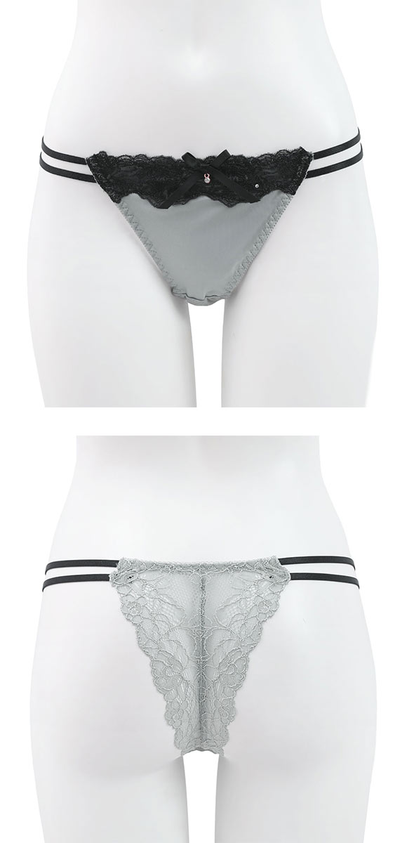 ココランジェ クラシカルサテン Tバック ショーツ バックレース 単品 COCO Linge