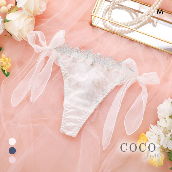 ココランジェ エクランフルール ショーツ Tバック サイドリボン COCO Linge