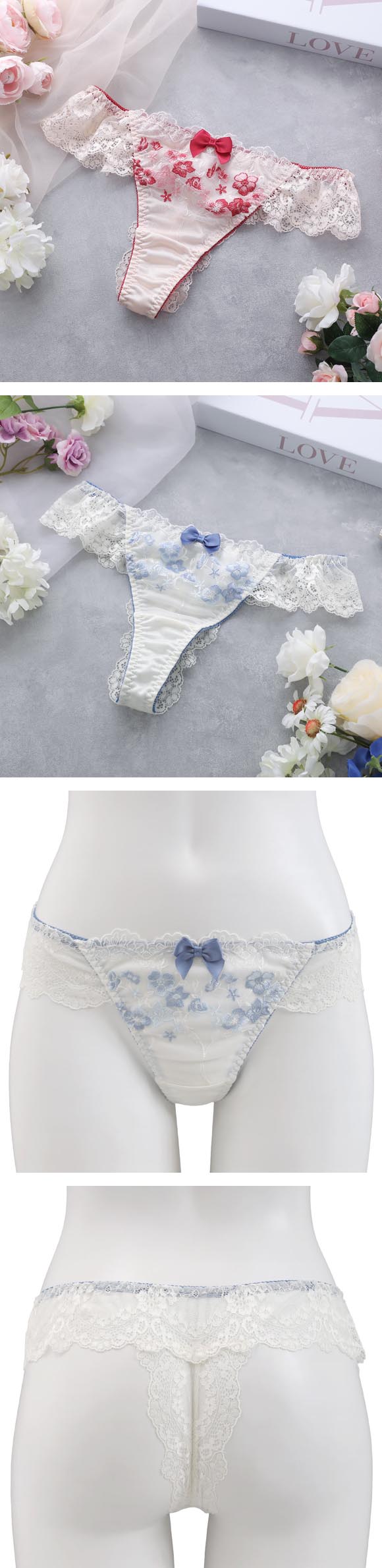 ココランジェ ファンシーフルール Tバック 総レース バックレース ショーツ COCO Linge