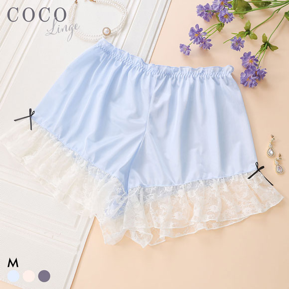 ココランジェ シアーシャーリングリボン タップパンツ COCO Linge