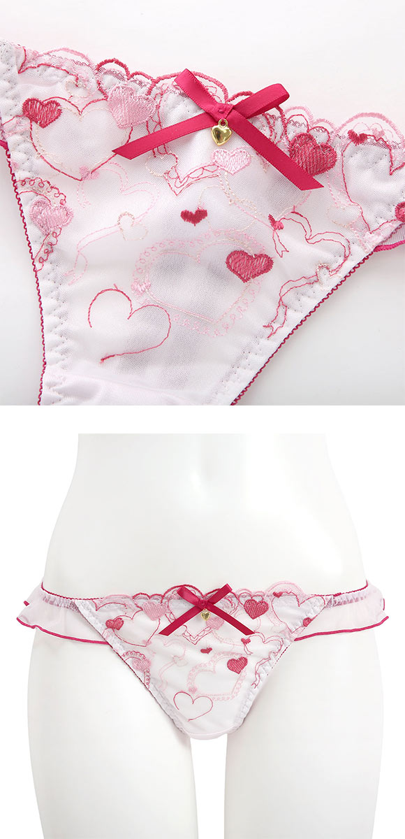 ココランジェ ハートフルメロディー Tバック ショーツ サイドリボン COCO Linge