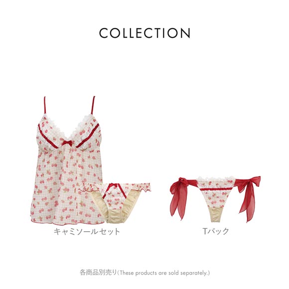 ココランジェ ガーリースウィートストロベリー ショーツ Tバック サイドリボン 単品 M COCO Linge