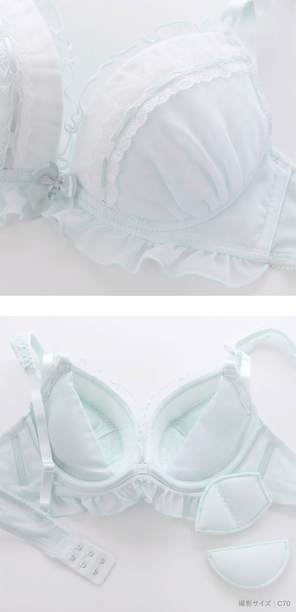 ココランジェ プリティーギンガムチェック ブラジャー ショーツ セット サイドリボン COCO Linge