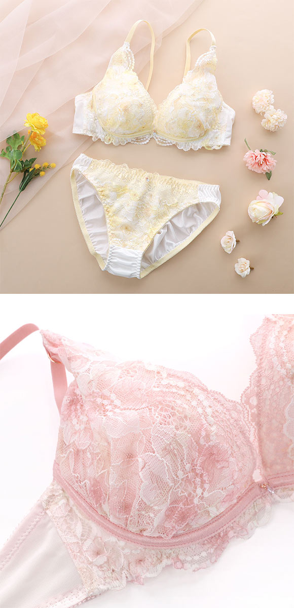 ココランジェ ブルーミングドリーム ブラジャー ショーツ セット ABCDEF 大きいサイズ 小さいサイズ COCO Linge