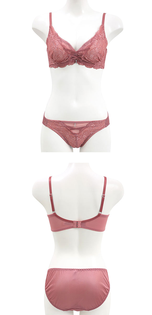 ココランジェ グラマラスコード カシュクール ブラジャー ショーツ セット モールド 脇高 脇肉 レース 谷間 COCO Linge 大きいサイズ