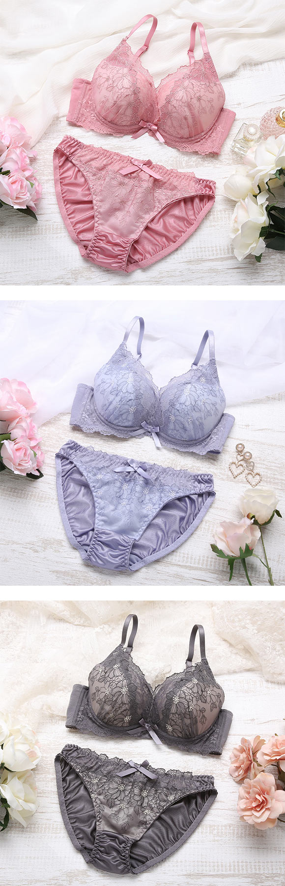 ココランジェ グリーミングフロレット ブラジャー ショーツ セット ABCDEF 大きいサイズ 小さいサイズ COCO Linge