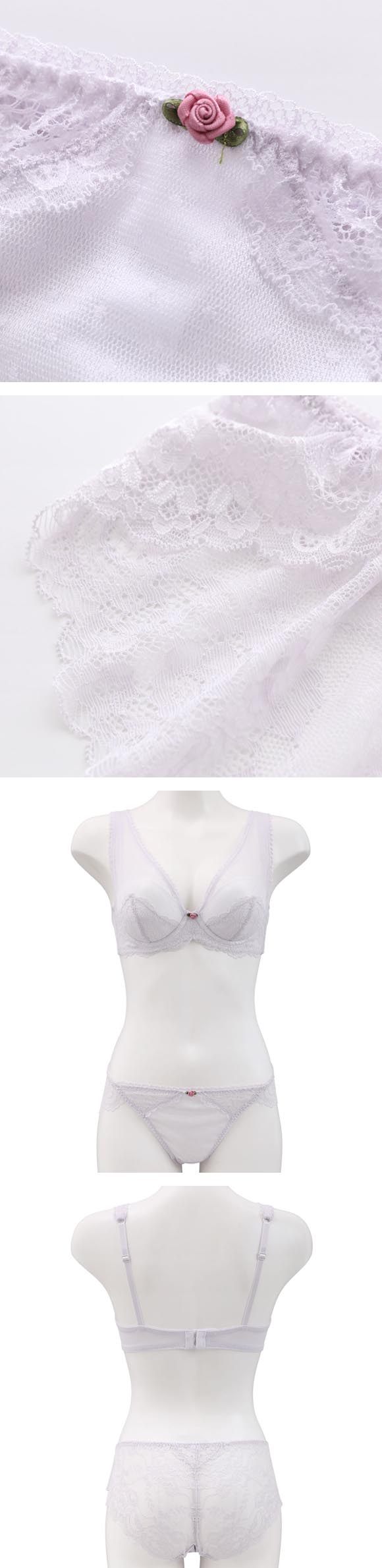 ココランジェ ローズクチュール ハーフカップ ブラジャー バックレース ショーツ セット ABCDEF 大きいサイズ 小さいサイズ COCO Linge