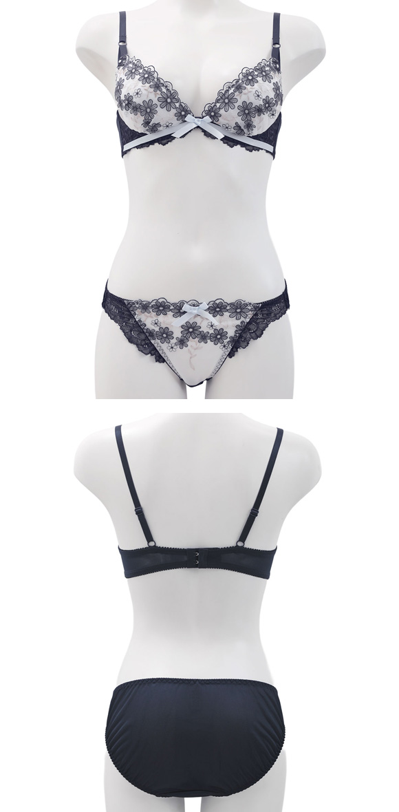 ココランジェ ファンシーブロッサム やわらかカップ 大きいサイズ ブラジャー ショーツ セット ソフトワイヤー COCO Linge