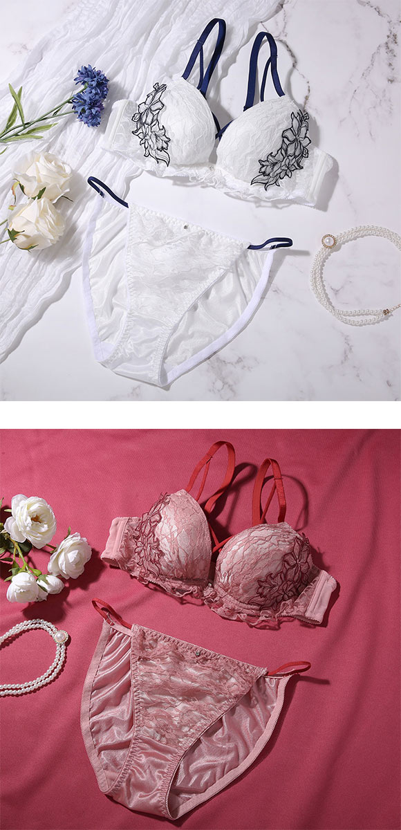 ココランジェ レーシーフラワーコード ブラジャー ショーツ セット COCO Linge