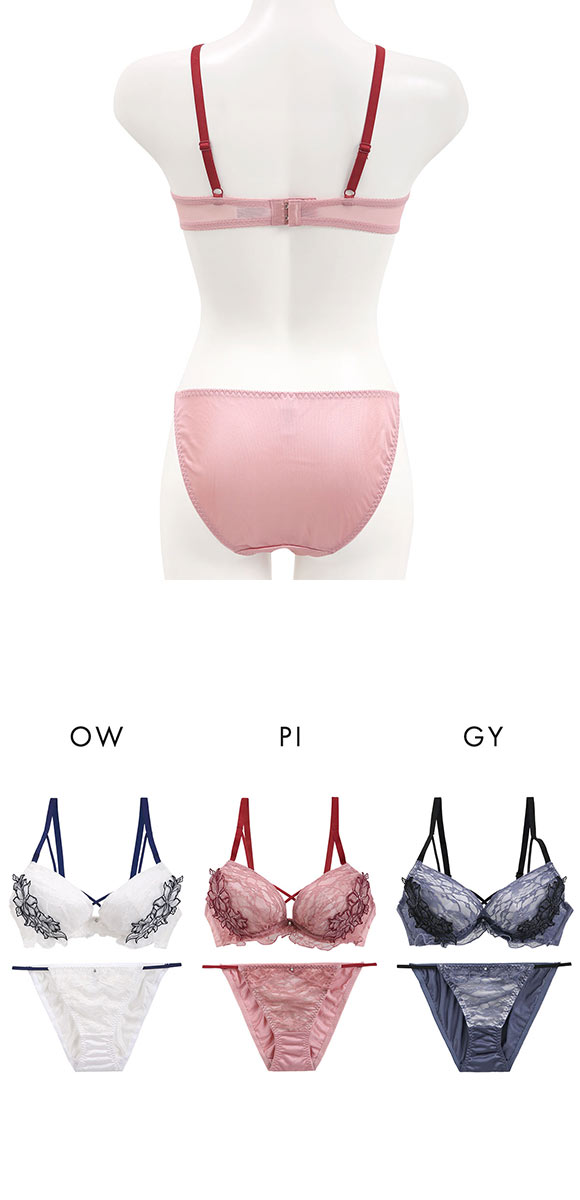 ココランジェ レーシーフラワーコード ブラジャー ショーツ セット COCO Linge