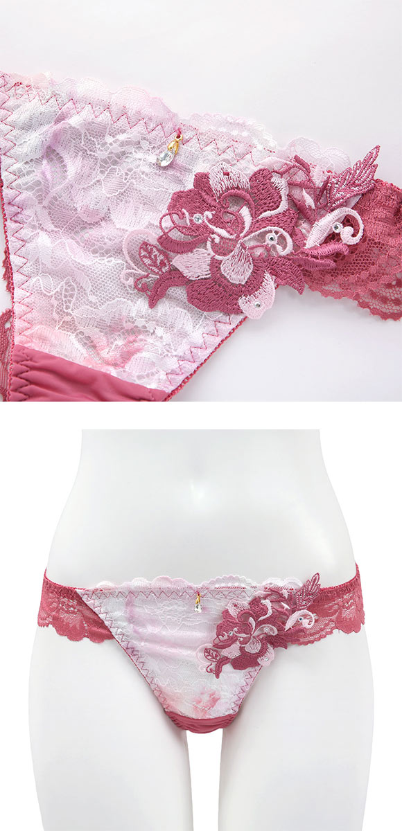 セントオードリーティアラ ドーリーフラワーモチーフ ショーツ Tバック 単品 総レース バックレース St.Audrey tiara