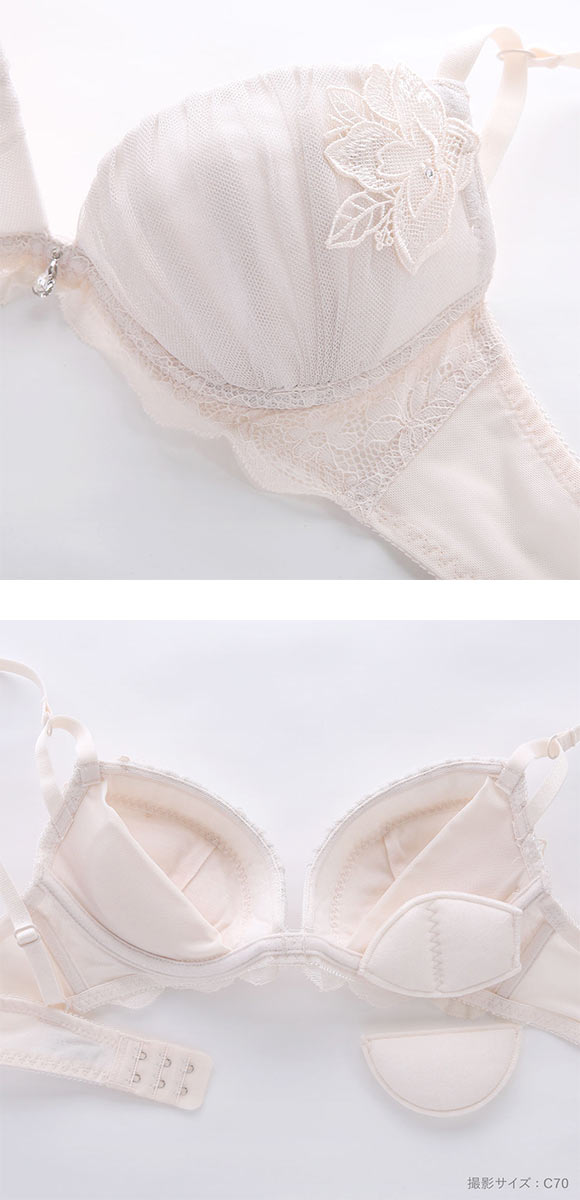 セントオードリー ティアラ ダズリンローズ 3/4カップ ブラジャー ショーツ セット ABCDEF バックレース St.Audrey tiara