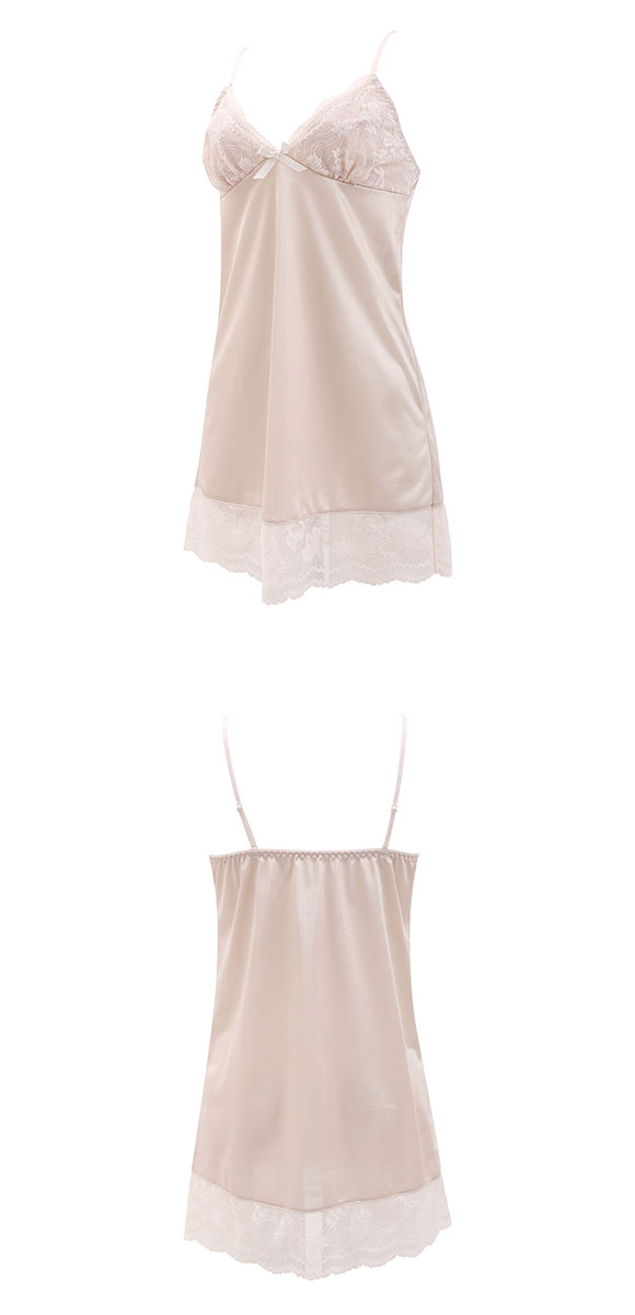 ココランジェ リボンレーシー ランジェリー スリップ 75cm丈 COCO Linge