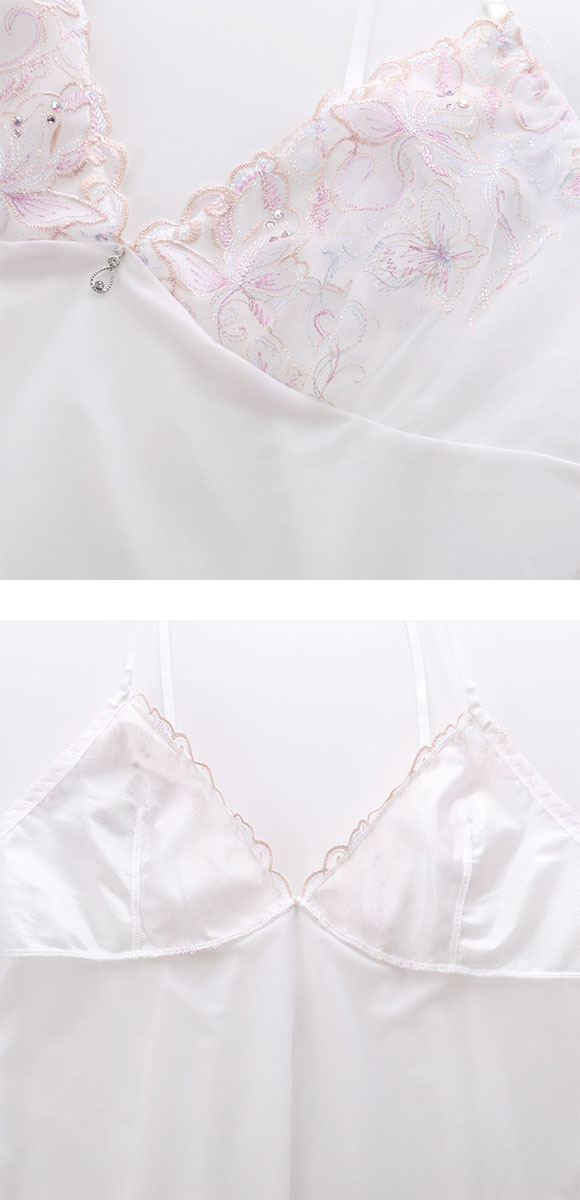 セントオードリー ティアラ ジュエルバタフライ スリップ ロングキャミソール St.Audrey tiara