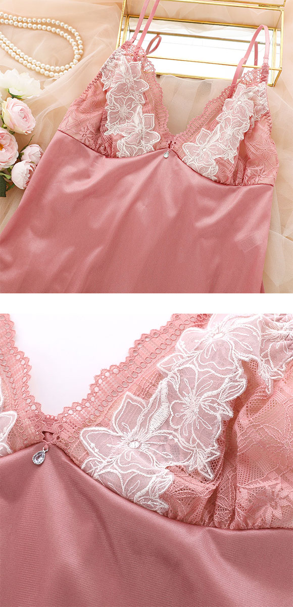 ココランジェ ガーリーフロレット ランジェリー スリップ 75cm丈 COCO Linge