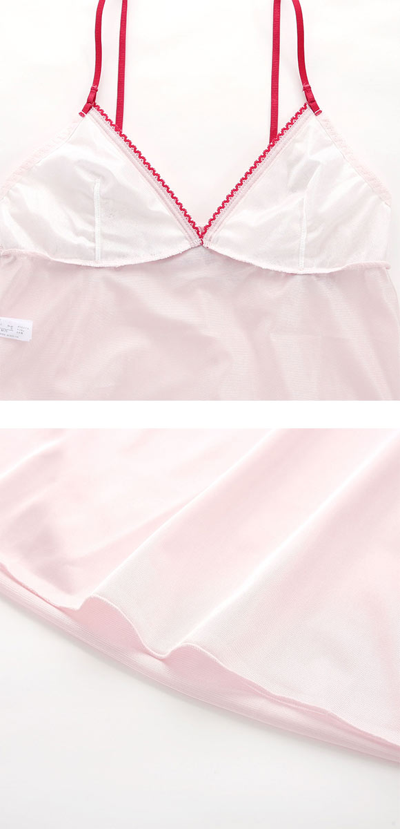 ココランジェ プティフラワーリボン スリップ 75cm ランジェリー COCO Linge